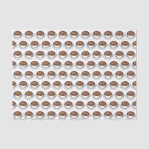 Papier Mousseline Coupe de café Latte Cappuccino Flat Blanc Brunch