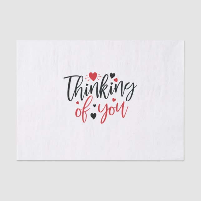 Papier Mousseline Couple Cadeau Penser De Vous (Recto)