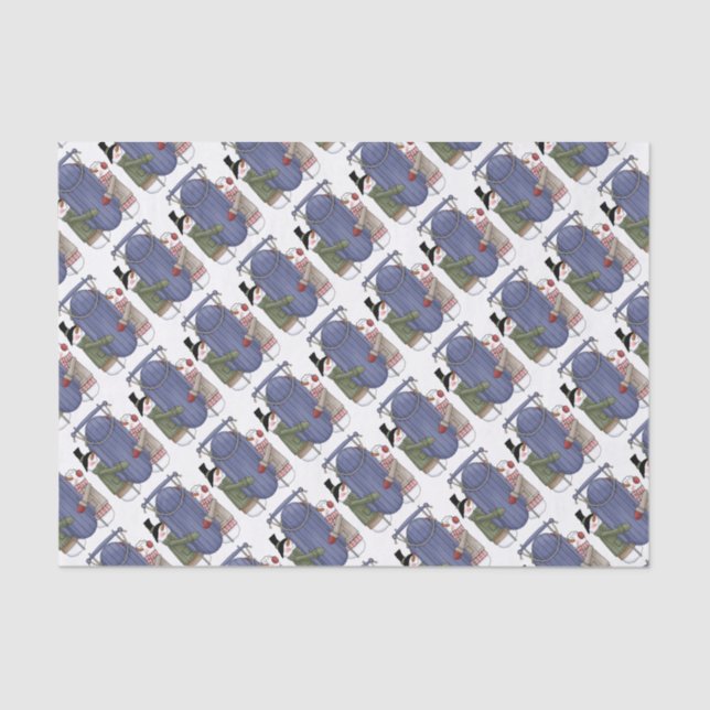 Papier Mousseline Couple de neige (Recto)