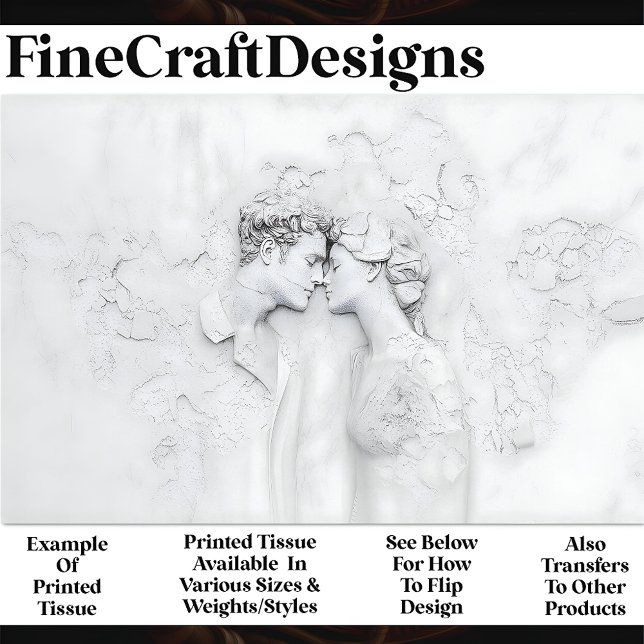 Papier Mousseline Couple En Marbre Cute En Amour Carving X3 Découpag (Créateur téléchargé)