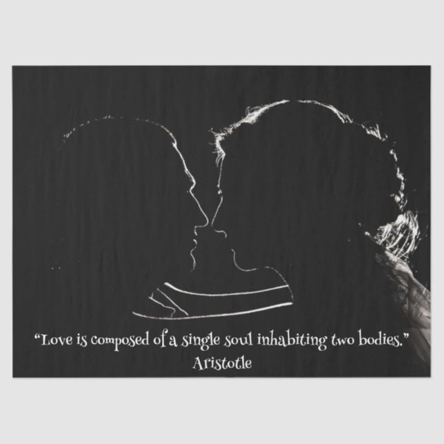 Papier Mousseline Couple in Love Tissue Paper (Recto)