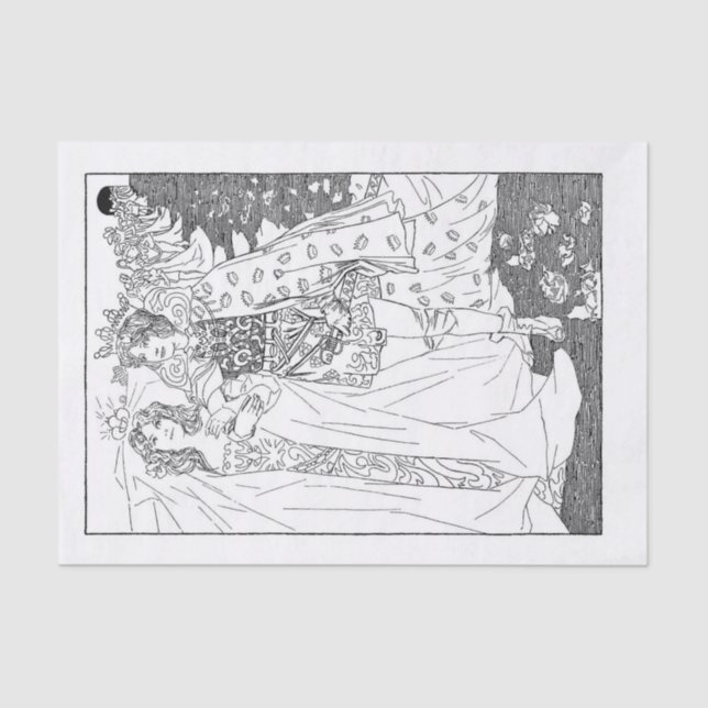 Papier Mousseline couple royal (Recto)