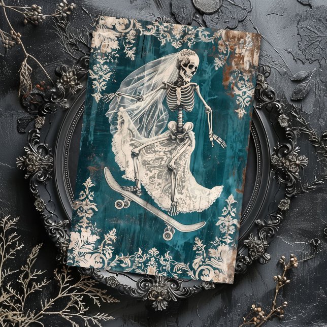 Papier Mousseline Coureur de mariée Mariage Gothique Skeleton Decoup (Créateur téléchargé)