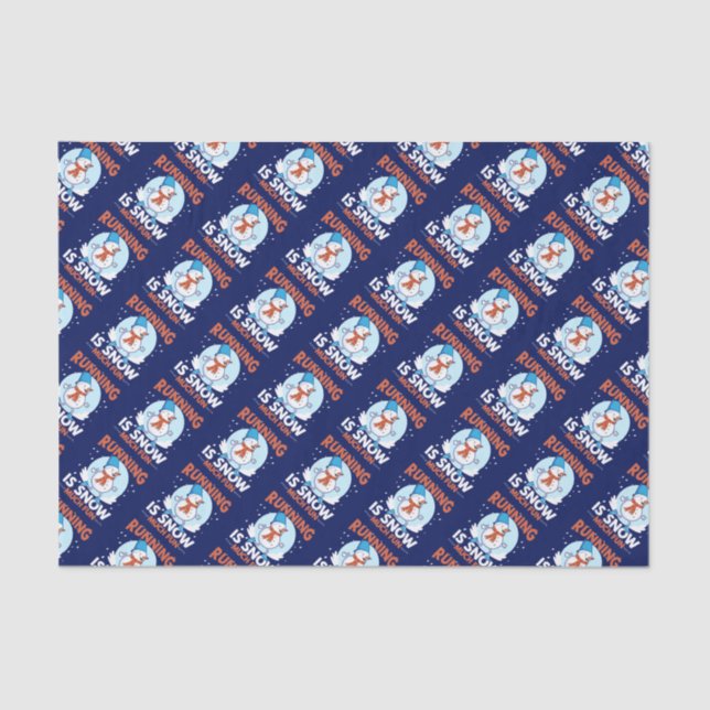 Papier Mousseline Coureur par temps froid - Courir est neige beaucou (Recto)