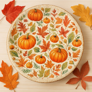Papier Mousseline Couronne de citrouilles d'automne artisanale