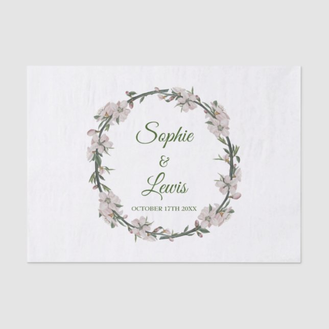 Papier Mousseline Couronne florale (Recto)