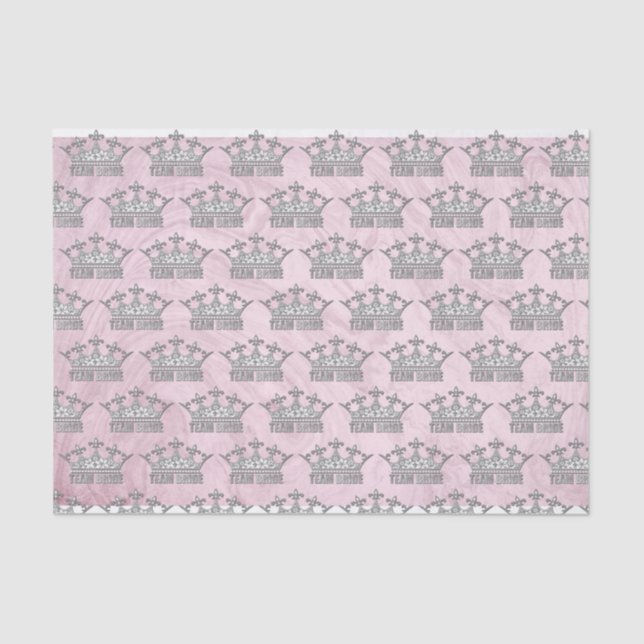 Papier Mousseline Couronne nuptiale d'argent de demoiselle d'honneur (Recto)