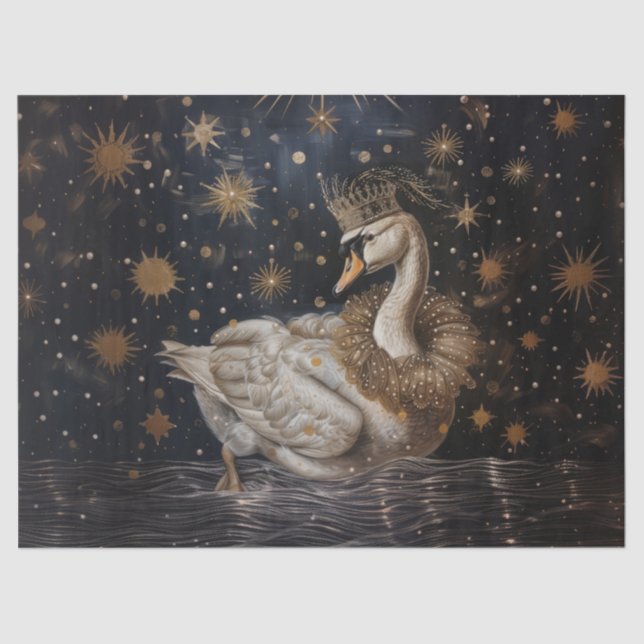 Papier Mousseline Couronne - Peinture à l'huile Papier de tissus (Recto)