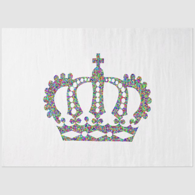 Papier Mousseline Couronne royale en motif (Recto)