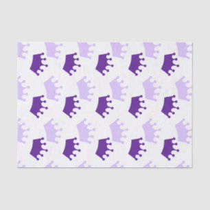 Papier Mousseline Couronne Royale Violette Baby Shower Conte de Fées
