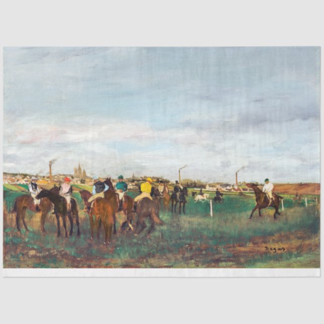 Papier Mousseline Course À Cheval, Edgar Degas (Recto)