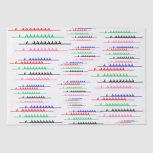 Papier Mousseline Courses de course de l'équipage - cinq bateaux cou