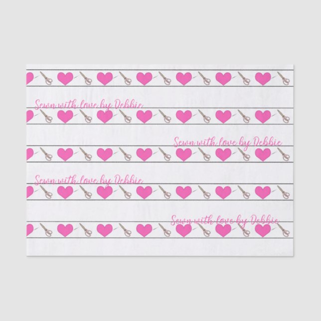 Papier Mousseline Couture cardiaque Thème Personnalisé Petit Papier  (Recto)