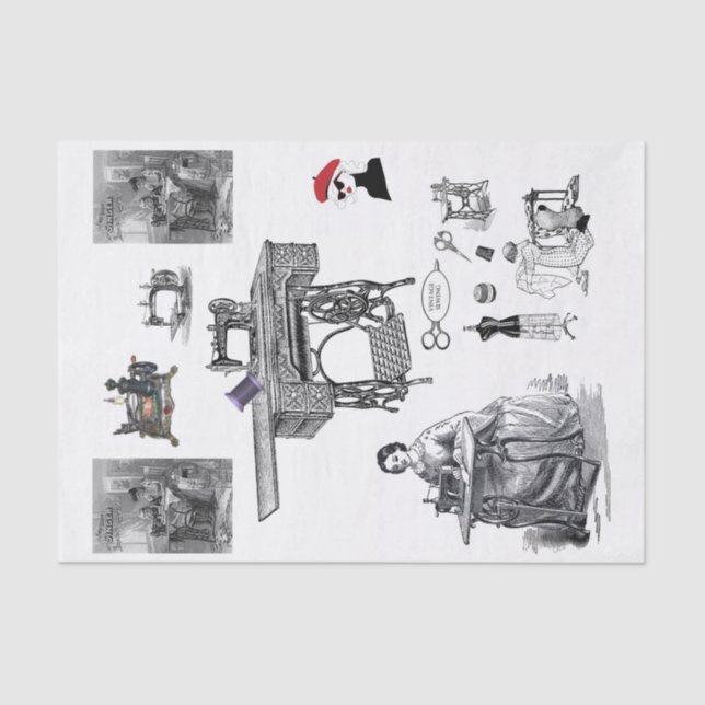 Papier Mousseline Couture Vintage papier de tissus (Recto)