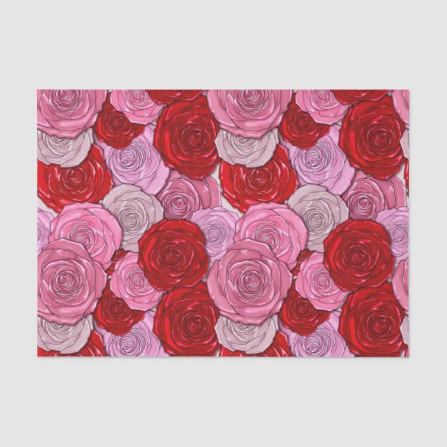 Papier Mousseline Couverture des Roses (Recto)