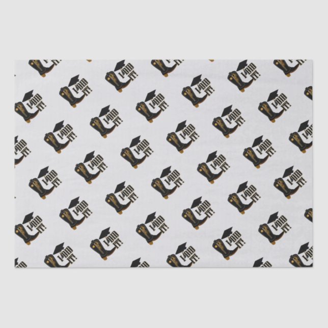 Papier Mousseline Cowboy Boot Grad Casquette et Diplôme (Recto)