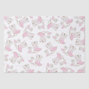 Papier Mousseline Cowgirl Baby shower Pays Western Rose Girl