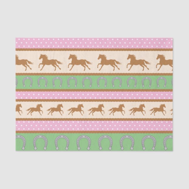Papier Mousseline Cowgirl Horse Pony mignonne 1er anniversaire de fê (Recto)