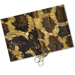 Papier Mousseline Cowgirl Rustique Occidental Country Bois Découpage