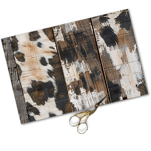 Papier Mousseline Cowgirl rustique Pays Occidental Bois Découpage