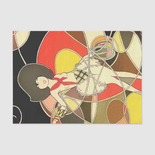 Papier Mousseline "Cowgirl With Lariat" de Jose Carlos (Recto)