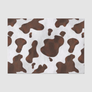 Papier Mousseline Cowhide Faux Hair Western Leather Spotted