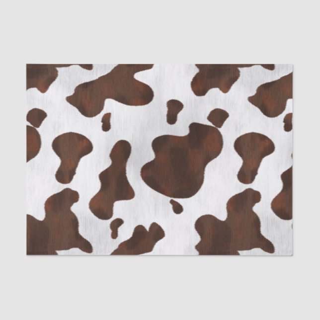 Papier Mousseline Cowhide Faux Hair Western Leather Spotted (Recto)