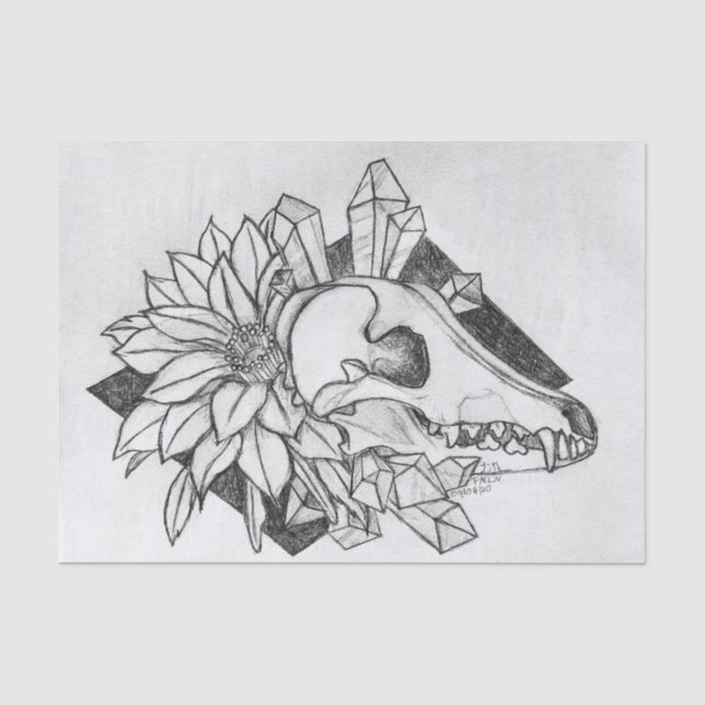 Papier Mousseline Coyote de cristal (Recto)