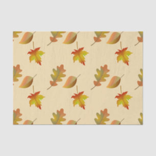 Papier Mousseline Cozy autumn maple leaves oak leaves