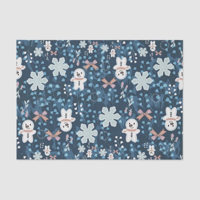 Papier Mousseline Cozy Whimsical Holiday Throw Pillow (Recto)