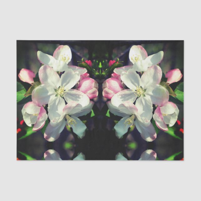 Papier Mousseline Crabapper Flore de printemps Découpage (Recto)