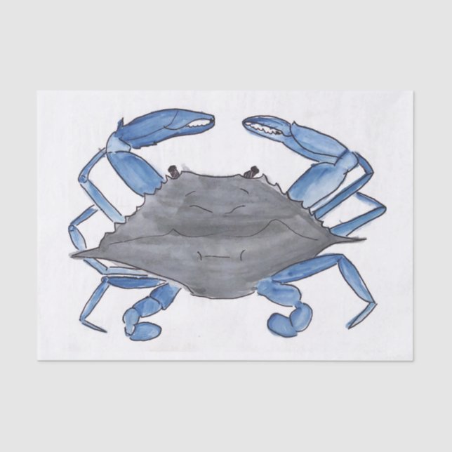 Papier Mousseline Crabe bleu (Recto)