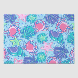 Papier Mousseline Crabe des coquillages de Preppy Beach