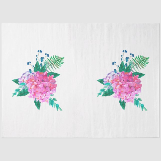 Papier Mousseline Crâne bohème et série de fleurs Design 11 (Recto)
