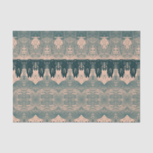 Papier Mousseline Crâne de taureau à motif floral beige sarcelle vin