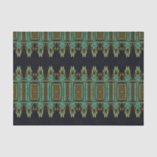Papier Mousseline Crâne de taureau d'art tribal vintage marron sarce