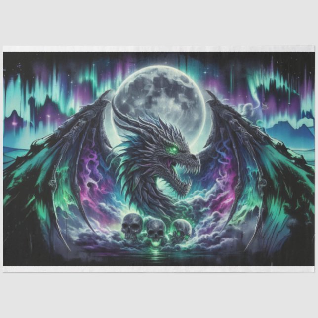 Papier Mousseline Crâne dragon (Recto)