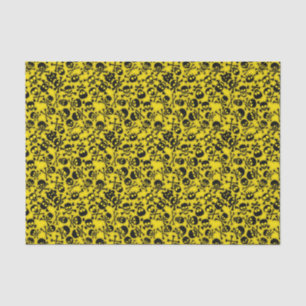 Papier Mousseline Crâne et motif d'os croisés