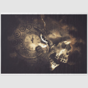 Papier Mousseline Crâne minuit 13 Découpage papier tissu