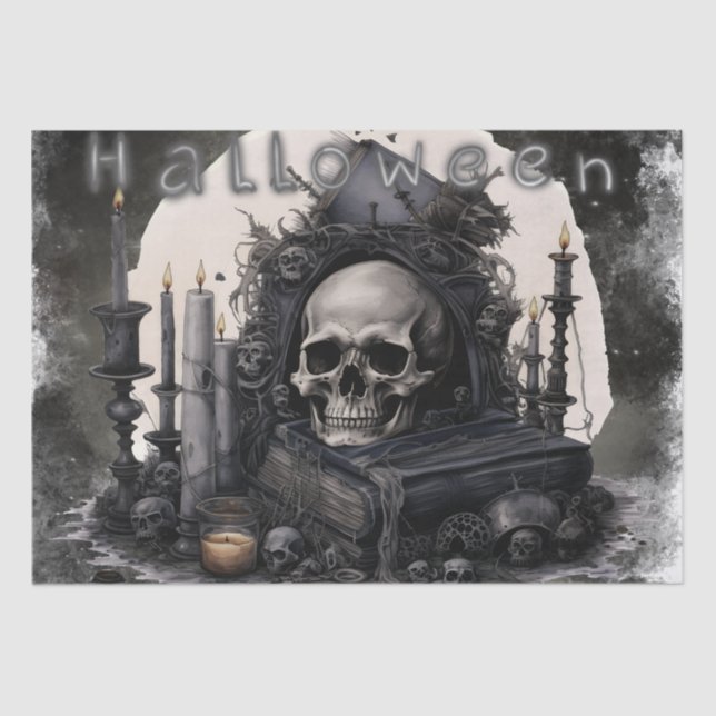 Papier Mousseline Crâne mystique (Recto)