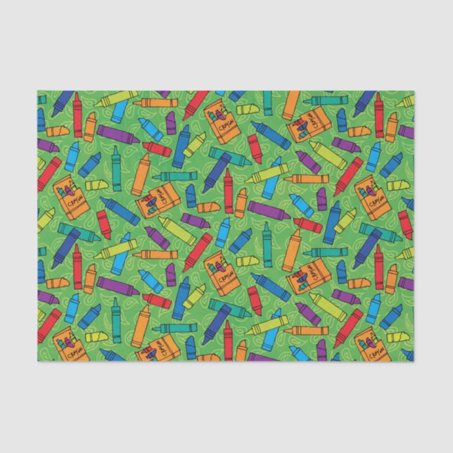 Papier Mousseline Crayons colorés (Recto)