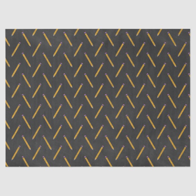 Papier Mousseline Crayons jaunes sur la page de découpage du tableau (Recto)