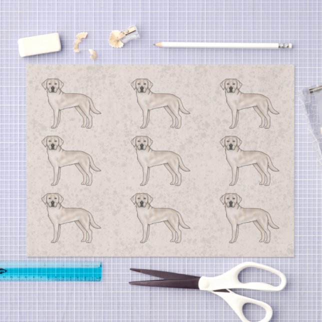 Papier Mousseline Cream Labrador Retriever Lab Chien Motif d'impress (Artisanat)