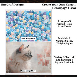 Papier Mousseline Create Your Own Custom 2 Photo Landscape Decoupage