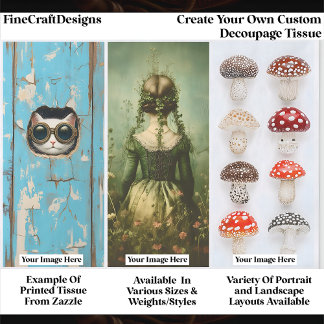 Papier Mousseline Create Your Own Custom 3 Photo Portrait Decoupage