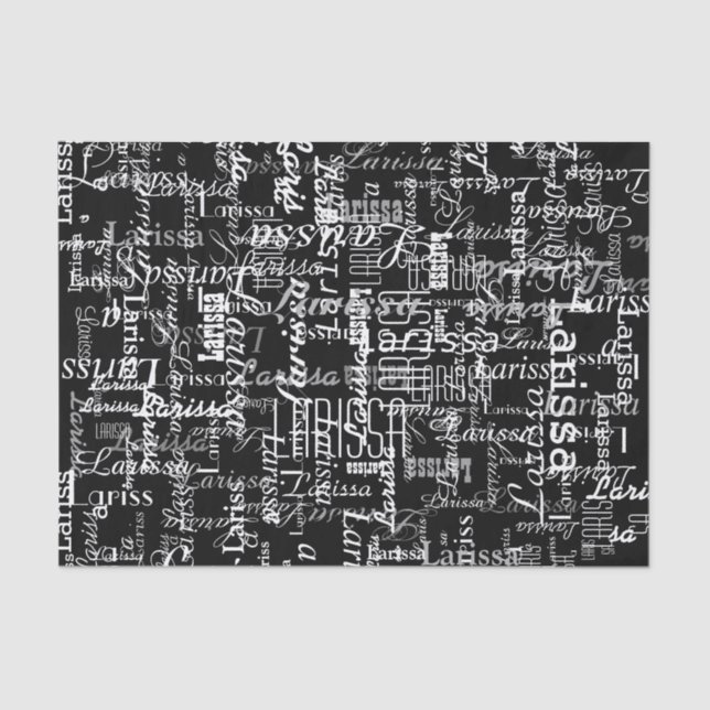 Papier Mousseline créatif avec nom personnalisé (Recto)