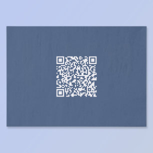 Papier Mousseline Créer un code QR analysable Bleu de marine