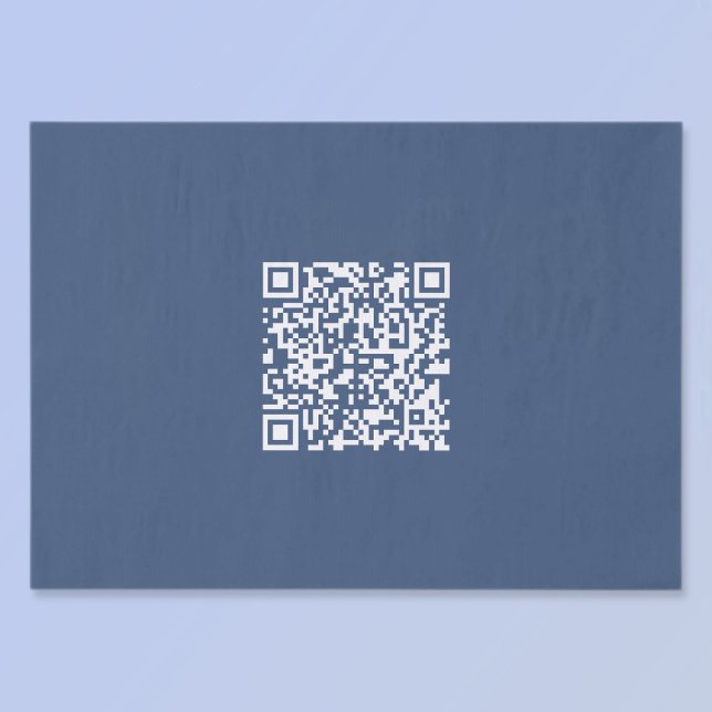 Papier Mousseline Créer un code QR analysable | Bleu de marine (Créateur téléchargé)