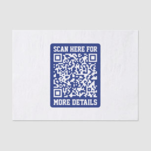 Papier Mousseline Créer un code QR analysable Bleu marine (modifia