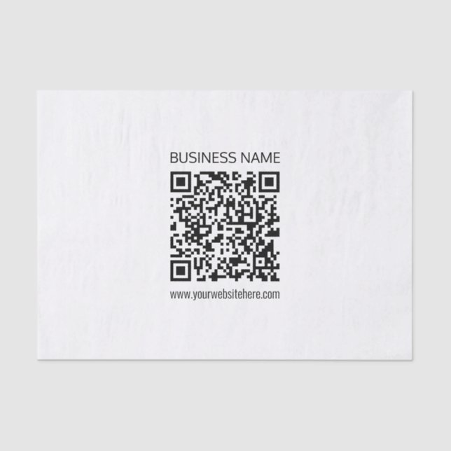 Papier Mousseline Créer un code QR d'entreprise Texte instantané et  (Recto)